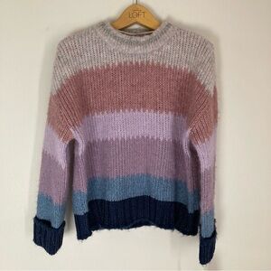 Democracy Women's Sweater in Pink, Blue, and Gray